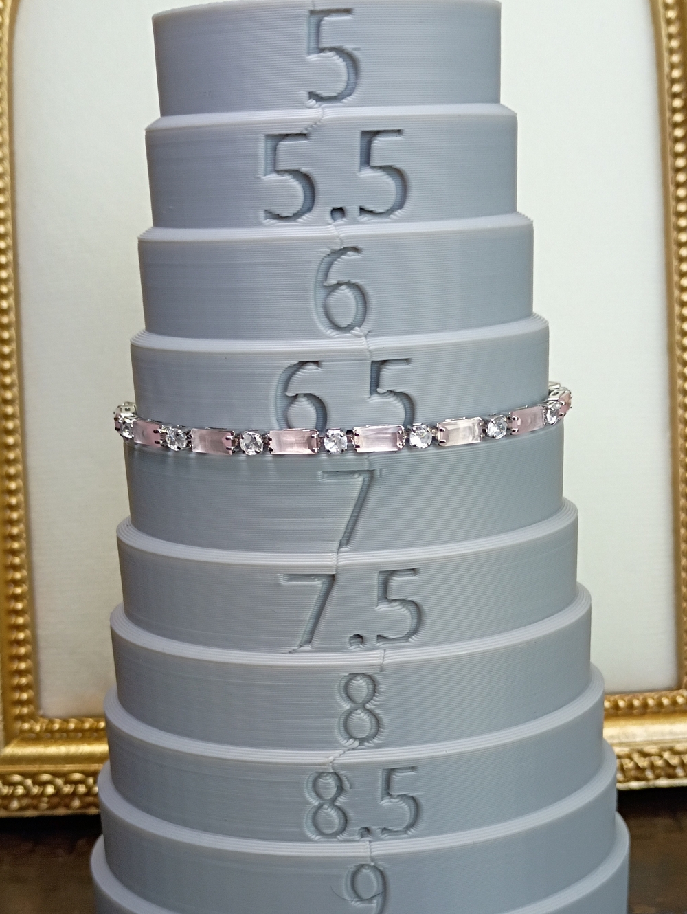 New Delicate Pink Stone Tennis Bracelet - Women's Jewelry 🚨 - Picture 3 of 6